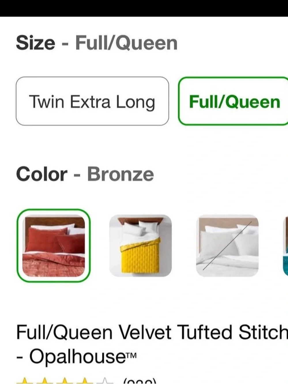 Opalhouse Jungalow F/Q 3-Piece Set , Velvet Tufted Stitch Quilt Set in Bronze